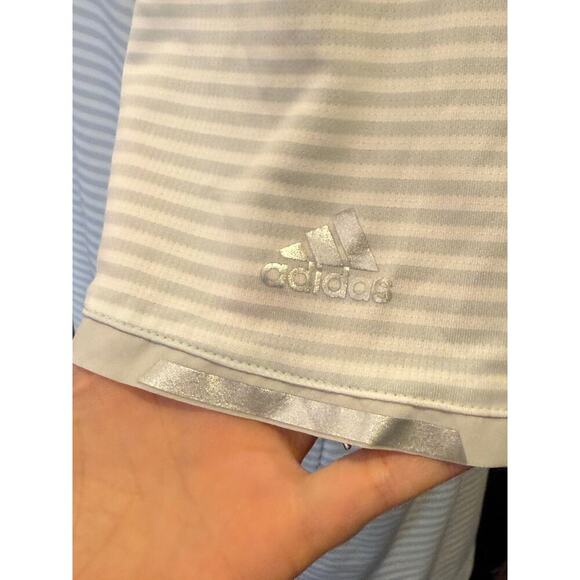 ADIDAS Golf Climachill Gray Stripe Polo Shirt Men size XL - Picture 5 of 9